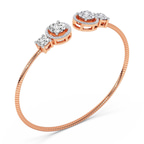 14ct Rose Gold Seren Halo Flexi Lab Diamond Bangle Bracelet (5 Ct. Tw.) right