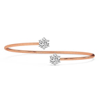 14kt Rose Gold Elora Flexi Lab Diamond Bangle Bracelet (2 Ct. Tw.) front image