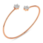 14kt Rose Gold Elora Flexi Lab Diamond Bangle Bracelet (2 Ct. Tw.) right