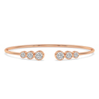 14kt Rose Gold Lina Tapered Flexi Lab Diamond Bangle Bracelet (5 Ct. Tw.) front image
