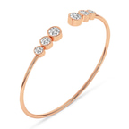 14kt Rose Gold Lina Tapered Flexi Lab Diamond Bangle Bracelet (5 Ct. Tw.) right