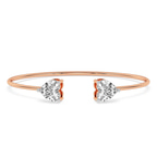 14ct Rose Gold Amoura Heart Flexi Lab Diamond Bangle Bracelet (1 Ct. Tw.) front image