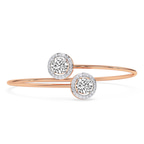 14kt Rose Gold Celina Halo Flexi Lab Diamond Bangle Bracelet (3 Ct. Tw.) front image
