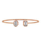 14kt Rose Gold Eden Bezel Flexi Lab Diamond Bangle Bracelet (1 Ct. Tw.) front image