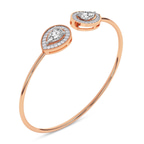 14kt Rose Gold Thea Halo Flexi Lab Diamond Bangle Bracelet (1 Ct. Tw.) right