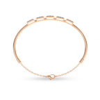 14kt Rose Gold Nova Square Lab Diamond openable bracelet (2 Ct. Tw.) left