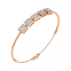 14kt Rose Gold Nova Square Lab Diamond openable bracelet (2 Ct. Tw.) right