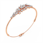 14kt Rose Gold Vita Cluster Lab Diamond openable bracelet (2 Ct. Tw.) right