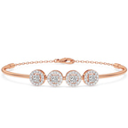 14kt Rose Gold Eloise Halo Lab Diamond openable bracelet (4 Ct. Tw.) front image