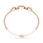 14kt Rose Gold Verde Halo Emerald Lab Diamond openable bracelet (1 Ct. Tw.) left