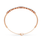 14ct Rose Gold Flora Marquise Lab Diamond openable bracelet (3 Ct. Tw.) left