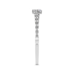 14kt White Gold Emerald Pear Symphony Lab Diamond Openable Bangle Bracelet (4 Ct. Tw.) left