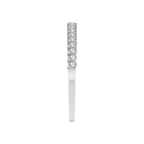 14kt White Gold Pear Cascade Lab Diamond Openable Bangle Bracelet (3 Ct. Tw.) left