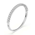 14kt White Gold Pear Cascade Lab Diamond Openable Bangle Bracelet (3 Ct. Tw.) right