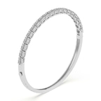 14kt White Gold Oval Serenity Lab Diamond Openable Bangle Bracelet (1 Ct. Tw.) right