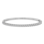 14kt White Gold Tear of Light Marquise Lab Diamond Openable Bangle Bracelet (5 Ct. Tw.) front image