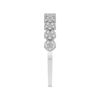 14ct White Gold Pear Petal Lab Diamond Openable Bangle Bracelet (4 Ct. Tw.) left