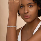 14kt White Gold Emerald Embrace Lab Diamond Openable Bangle Bracelet (5 Ct. Tw.) model