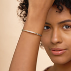 14kt White Gold Round Glow Classic Lab Diamond Openable Bangle Bracelet (1 Ct. Tw.) model