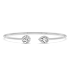 14kt White Gold Aurea Flexi Lab Diamond Bangle Bracelet (2 Ct. Tw.) front image