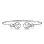 14kt White Gold Seren Halo Flexi Lab Diamond Bangle Bracelet (1 Ct. Tw.) front image