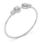 14kt White Gold Seren Halo Flexi Lab Diamond Bangle Bracelet (1 Ct. Tw.) right