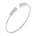 14ct White Gold Lina Tapered Flexi Lab Diamond Bangle Bracelet (2 Ct. Tw.) right