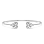 14ct White Gold Amoura Heart Flexi Lab Diamond Bangle Bracelet (1 Ct. Tw.) front image