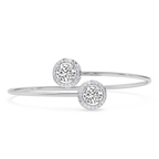 14kt White Gold Celina Halo Flexi Lab Diamond Bangle Bracelet (5 Ct. Tw.) front image