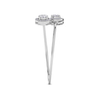 14kt White Gold Celina Halo Flexi Lab Diamond Bangle Bracelet (5 Ct. Tw.) left