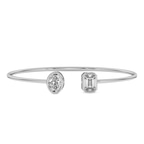 14ct White Gold Eden Bezel Flexi Lab Diamond Bangle Bracelet (2 Ct. Tw.) front image