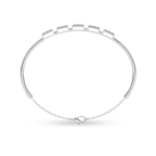 14ct White Gold Nova Square Lab Diamond openable bracelet (3 Ct. Tw.) left