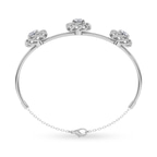 14ct White Gold Spiral Eleve Round Lab Diamond openable bracelet (1 Ct. Tw.) left