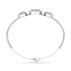 14ct White Gold Verde Halo Emerald Lab Diamond openable bracelet (1 Ct. Tw.) left