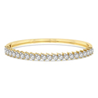 14ct Yellow Gold Pear Cascade Lab Diamond Openable Bangle Bracelet (3 Ct. Tw.) front image