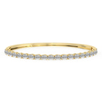 14kt Yellow Gold Oval Serenity Lab Diamond Openable Bangle Bracelet (1 Ct. Tw.) front image
