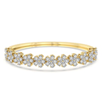 14ct Yellow Gold Pear Petal Lab Diamond Openable Bangle Bracelet (1 Ct. Tw.) front image