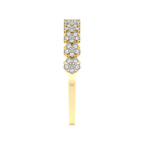 14ct Yellow Gold Pear Petal Lab Diamond Openable Bangle Bracelet (1 Ct. Tw.) left