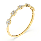 14kt Yellow Gold Emerald Embrace Lab Diamond Openable Bangle Bracelet (4 Ct. Tw.) right
