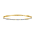 14ct Yellow Gold Round Embrace Lab Diamond Openable Bangle Bracelet (2 Ct. Tw.) front image