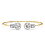 14kt Yellow Gold Seren Halo Flexi Lab Diamond Bangle Bracelet (1 Ct. Tw.) front image