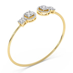 14kt Yellow Gold Seren Halo Flexi Lab Diamond Bangle Bracelet (1 Ct. Tw.) right