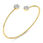 14kt Yellow Gold Elora Flexi Lab Diamond Bangle Bracelet (4 Ct. Tw.) right