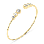 14kt Yellow Gold Lina Tapered Flexi Lab Diamond Bangle Bracelet (1 Ct. Tw.) right