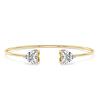 14ct Yellow Gold Amoura Heart Flexi Lab Diamond Bangle Bracelet (1 Ct. Tw.) front image