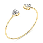 14ct Yellow Gold Amoura Heart Flexi Lab Diamond Bangle Bracelet (1 Ct. Tw.) right
