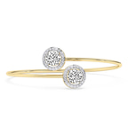 14kt Yellow Gold Celina Halo Flexi Lab Diamond Bangle Bracelet (3 Ct. Tw.) front image