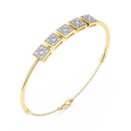 14kt Yellow Gold Nova Square Lab Diamond openable bracelet (5 Ct. Tw.) right