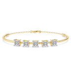 14kt Yellow Gold Linea Princess Lab Diamond openable bracelet (1 Ct. Tw.) front image