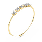 14kt Yellow Gold Linea Princess Lab Diamond openable bracelet (1 Ct. Tw.) right